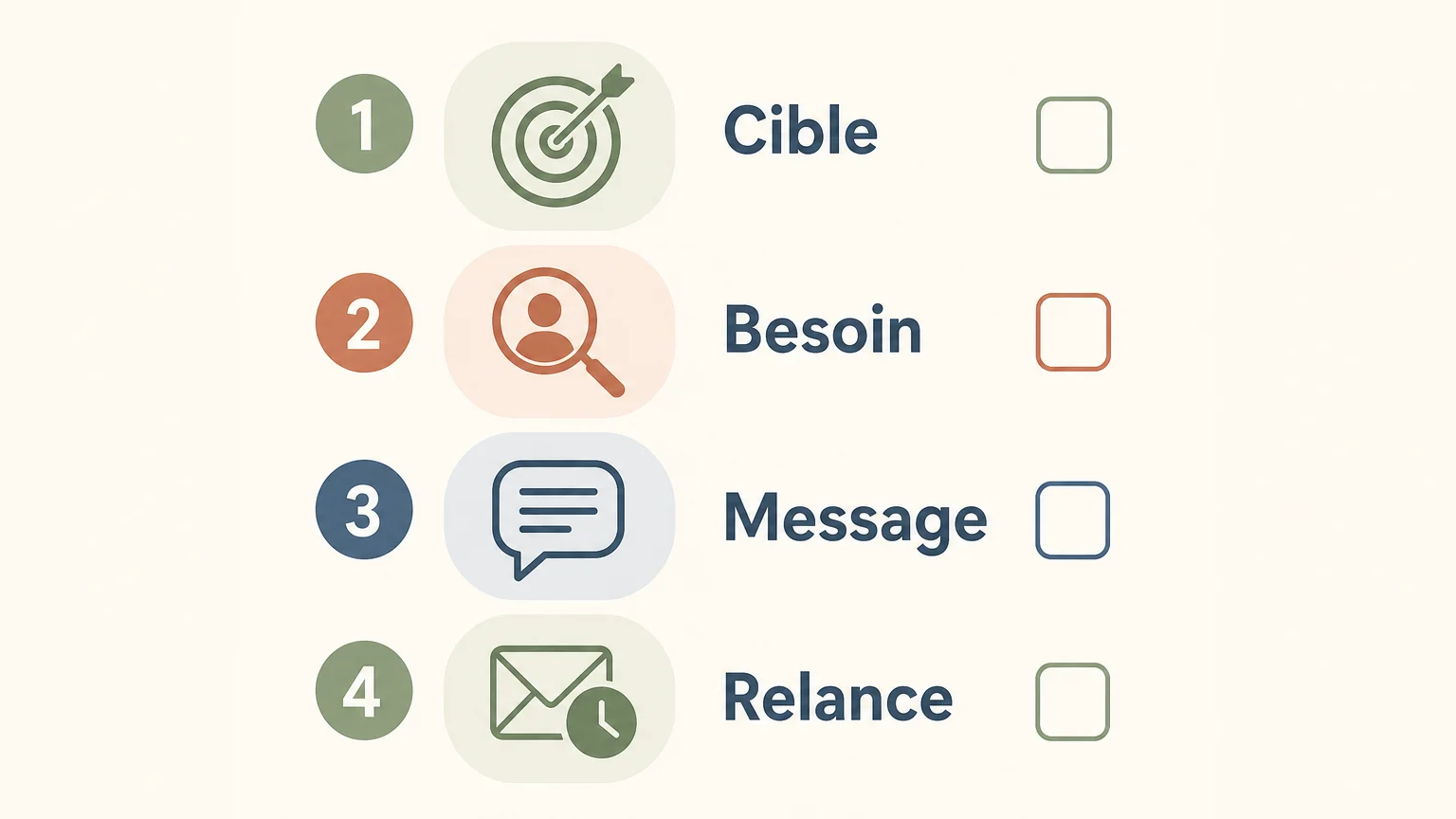 Checklist des quatre étapes pour démarcher des clients efficacement