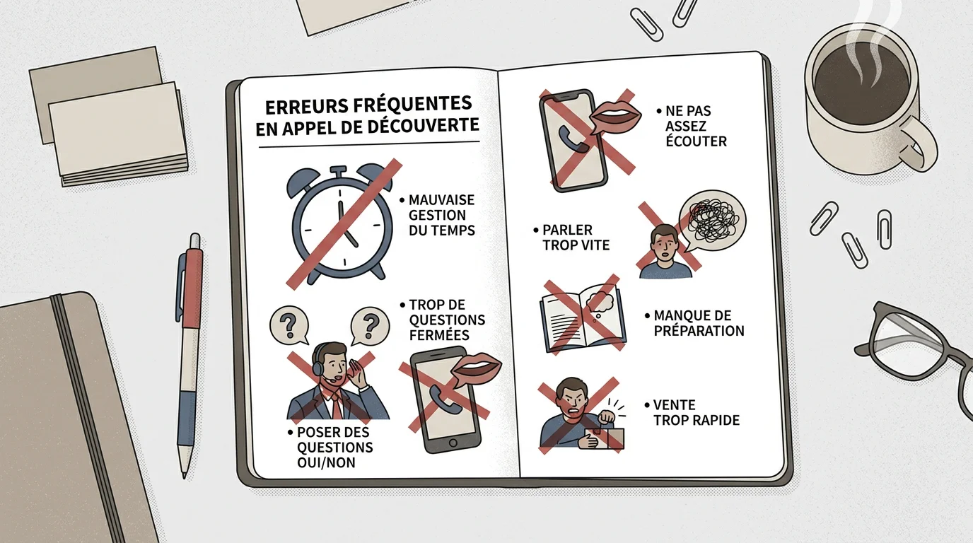 Illustration des erreurs fréquentes lors d'un appel de découverte