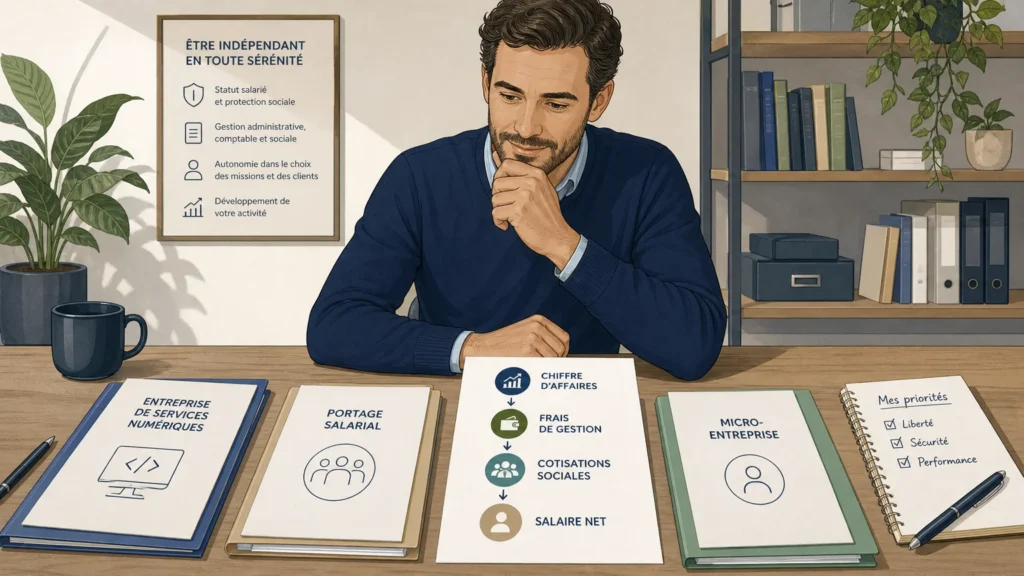 Illustration des trois circuits de co&ucirc;ts pour un consultant ind&eacute;pendant