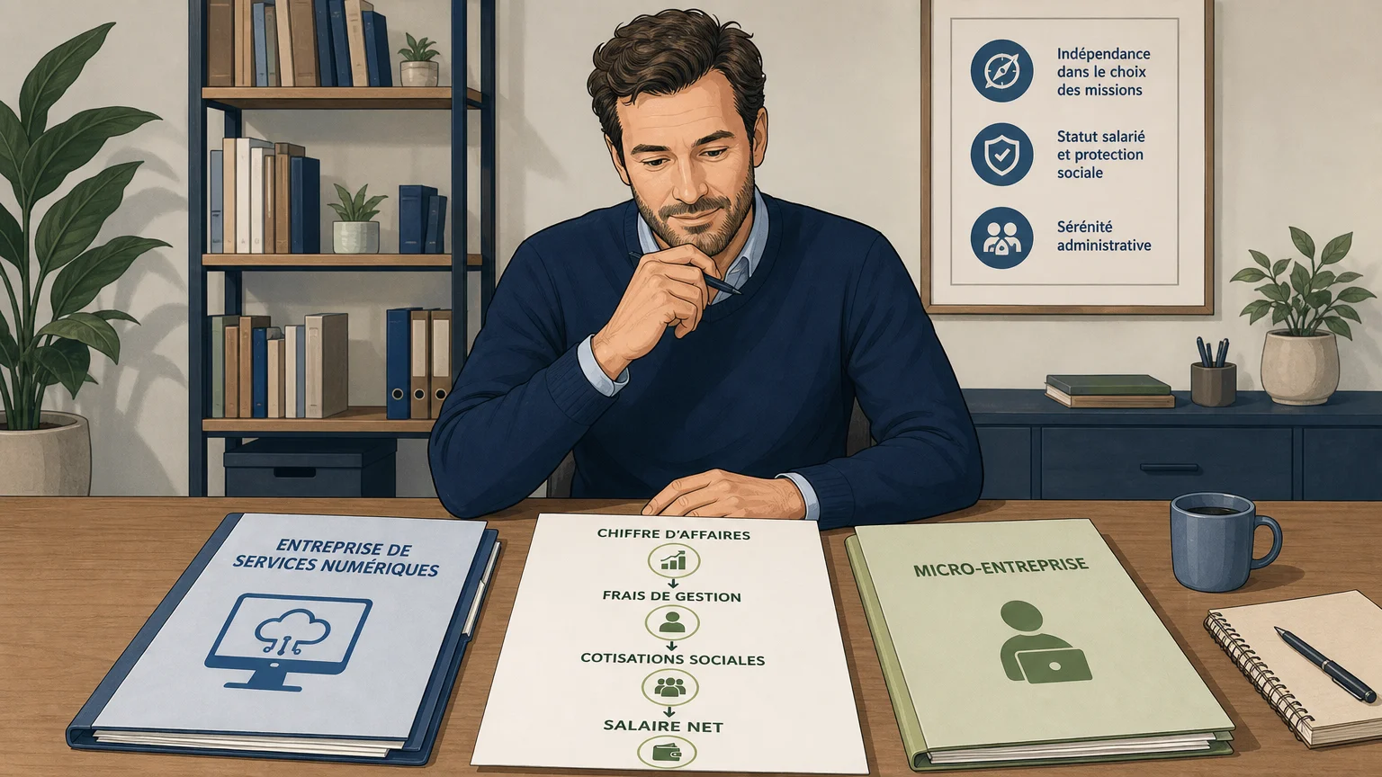 Illustration des trois circuits de coûts pour un consultant indépendant