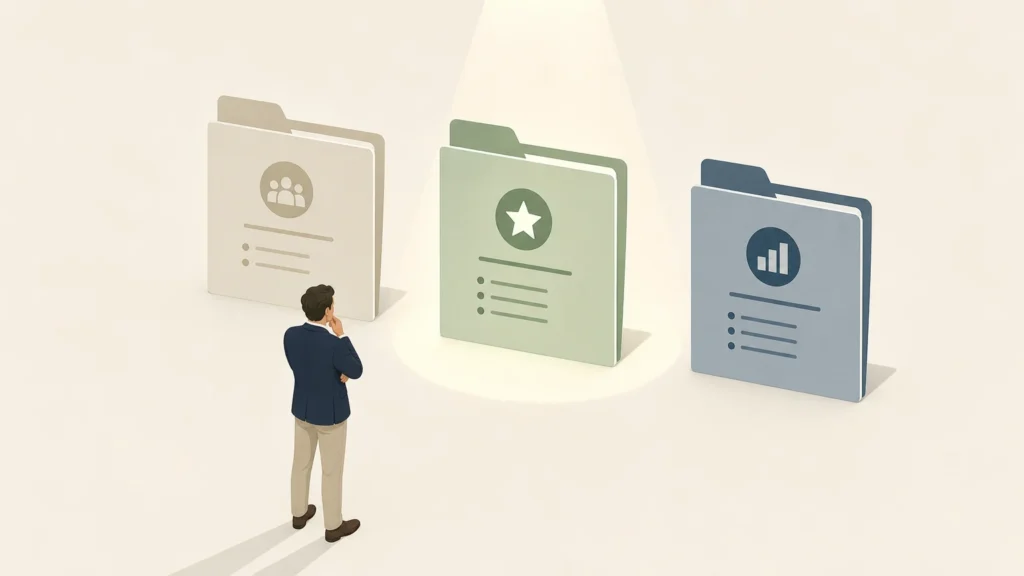 Illustration de la sélection d’un client stratégique
