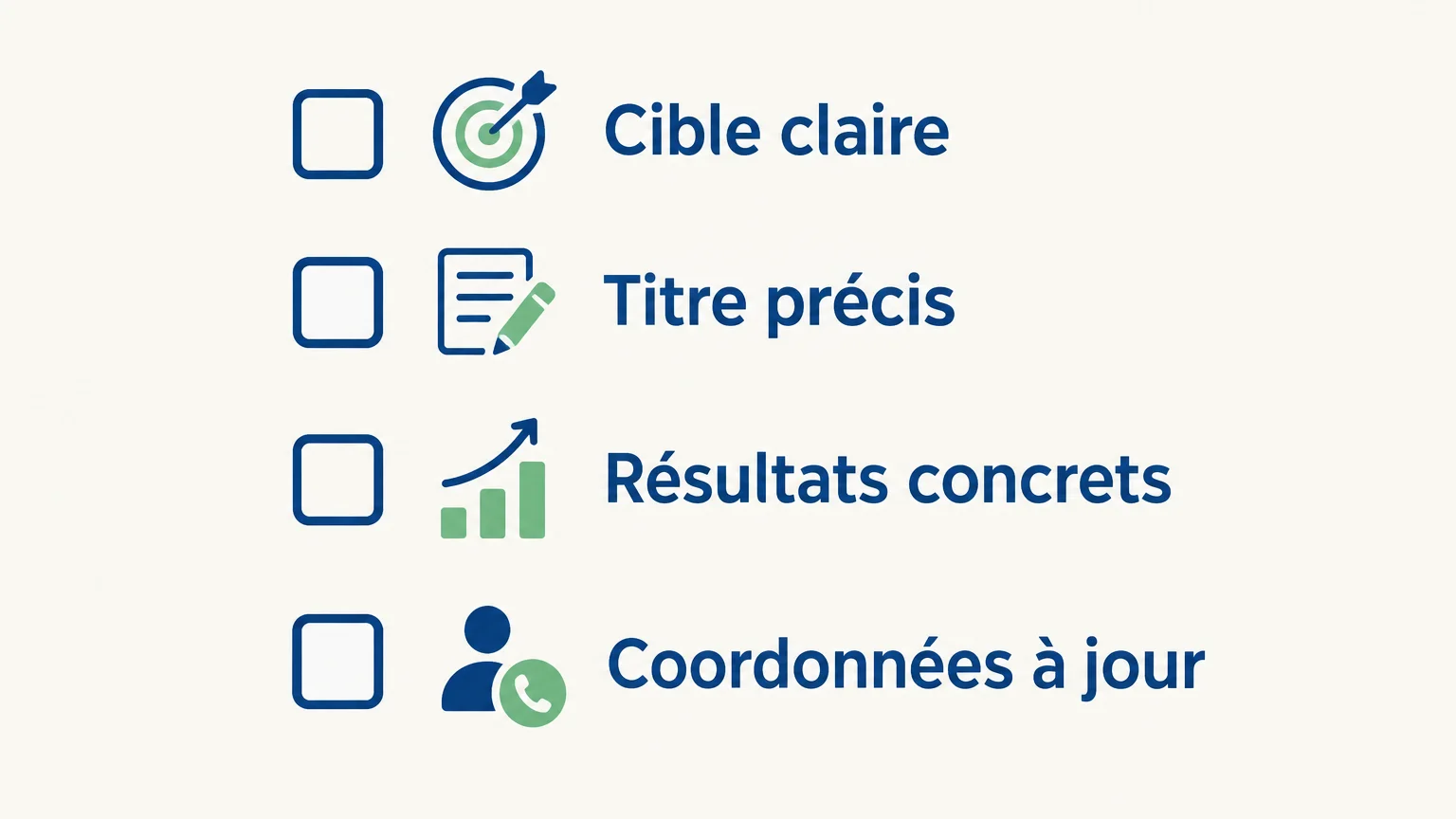 Checklist pour vérifier la clarté et l’actualité d’un profil LinkedIn